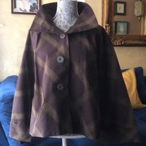 DKNY Brown Plaid Women's Jacket